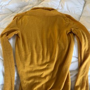Mustard yellow mock neck